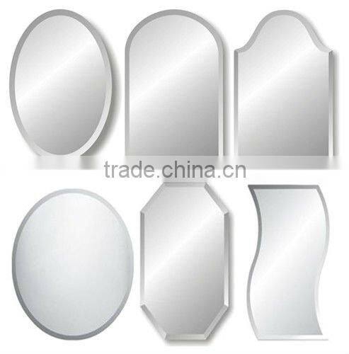 Quality silver coated or aluminum coated bedroom wardrobe sliding mirror doors