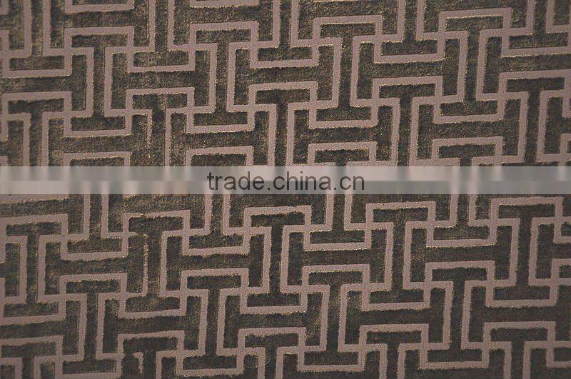 100%T burnt-out velvet(factory) fabric for home decoration