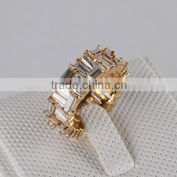 Wholesale Jewelry Princess Cut CZ Diamond Silver ring
