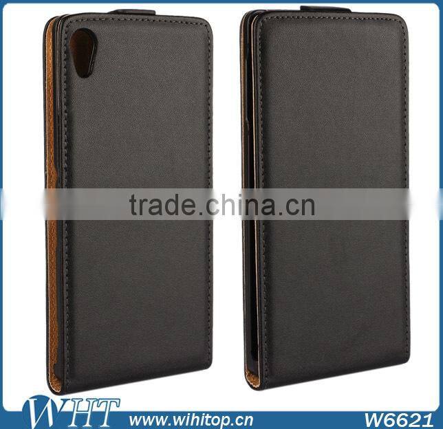 Fancy Cell Phone Case Magnetic PU Leather Vertical Flip Case for Sony Xperia Z4