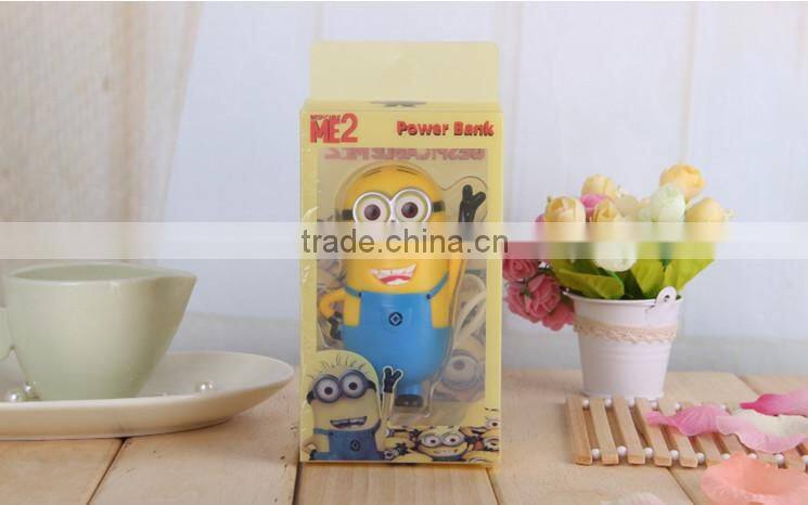 charger mobile rechargeable cartoon cute minion power bank