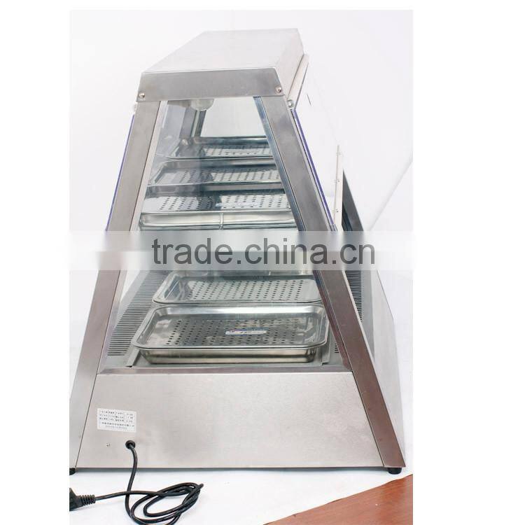 commercial Stainless steel buffet glass display equipment food warmer showcase