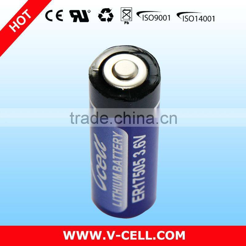 A 3.6V 3000mAh ER17505M Cylindrical battery