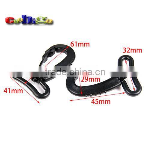 Plastic Heavy Duty Swivel Snap Hook for Backpack Buckle Belt Strap #FLC422-20B/25B/32B/38B