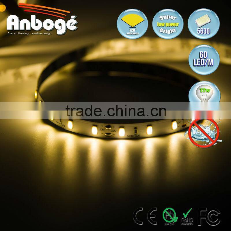 FACTORY PRICE 12V 5630 60 LED/M IP20 WARM WHITE
