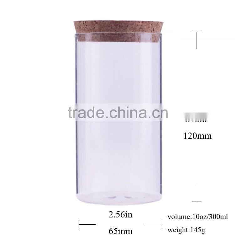 10oz large glass jars with cork lids for sale