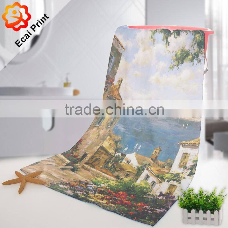 2016 wholesale good color fastness digital printing custom made face towel