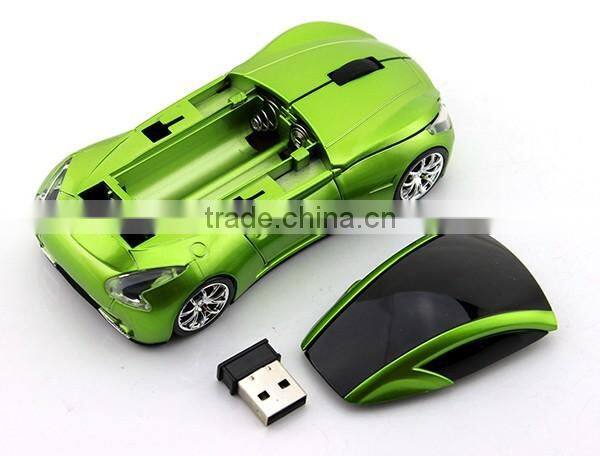 mini wireless car mouse with blue headlight