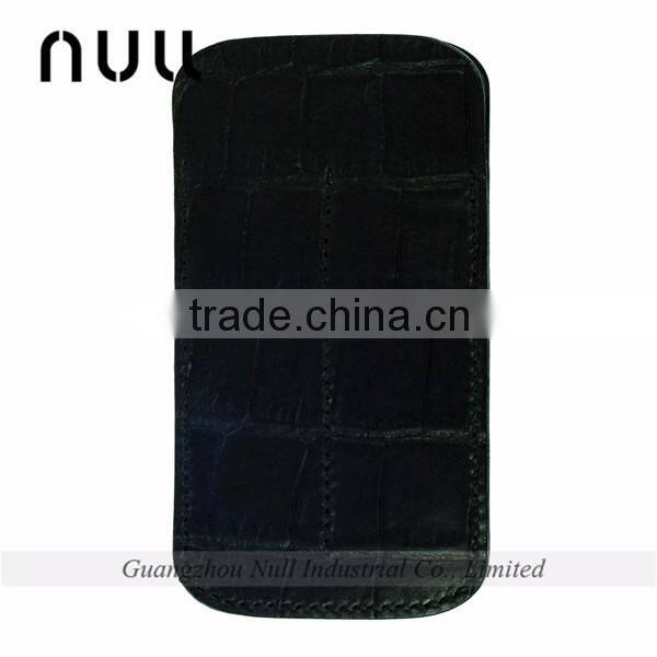 Vintage genuine leather gift item double pen holder