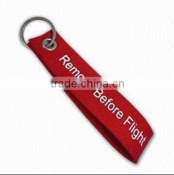 wool felt key ring/red felt key chain