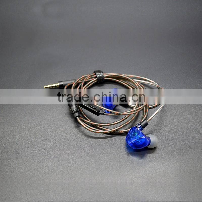 New products dual driver earphone balanced armature earbuds free sample headphones for mobile phone/mp3 players