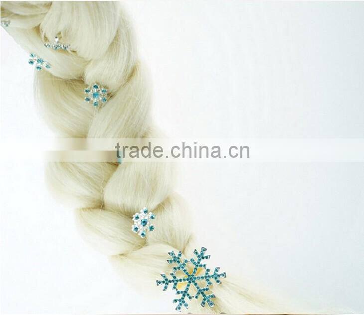 Fancy Frozen Elsa Snow Shape Alloy Snow Hair Clips