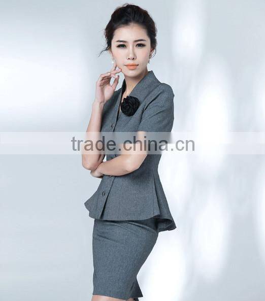 Ladies office wear design / short sleeve office wear lady