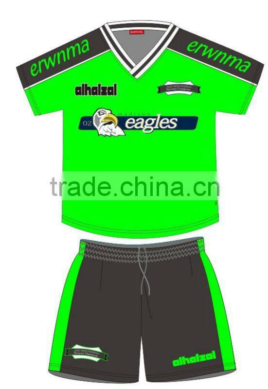 Pink soccer jersey for children customized soccer uniforms boy/girls/kids football jersey manufacture