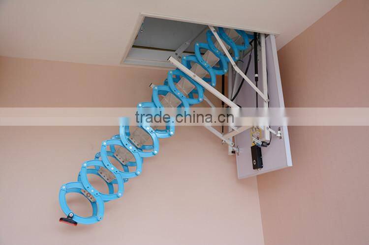 Household aluminum folding retractable stair lift the attic interior padded invisible ladder telescopic ladder