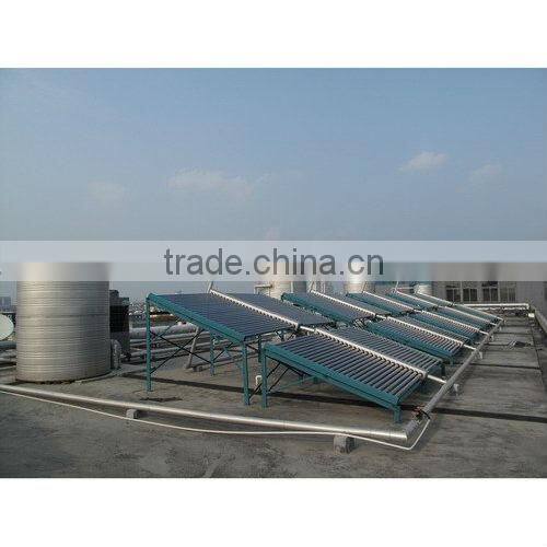 vacuum tube solar hot water system with large storage water tank