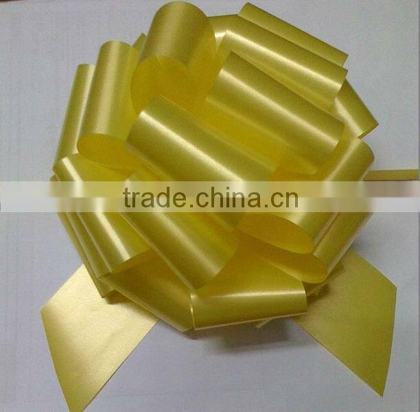 HOT SALE! 5 inch White Plain Poly Gift Packaging Hongkong Pull Bow