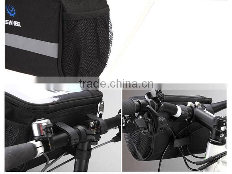 Popular Darable Waterproof Polyester Bicycle Bag Front Frame Tube Handlebar Bag