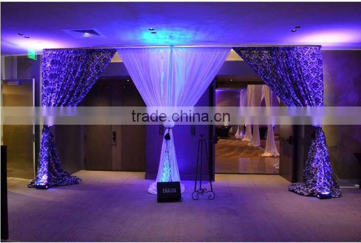 RK pipe and drape stands for home staging with red drapery,wedding pipe and drape