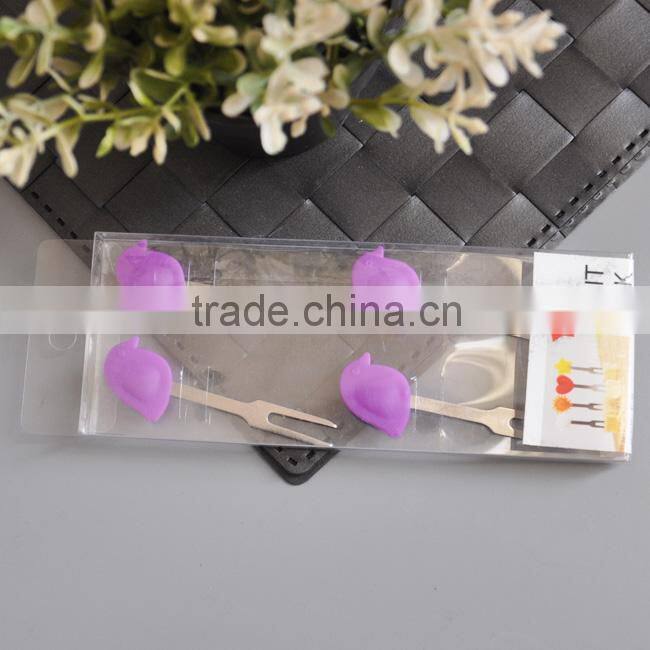 Cute bird shape stainless steel fruit fork