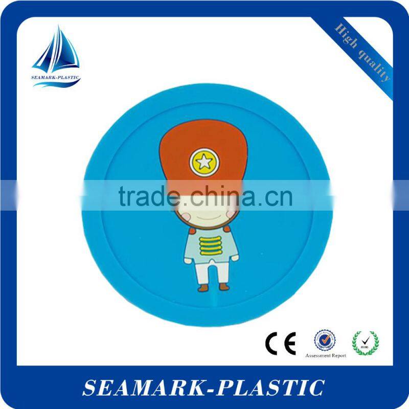 2016 eco-friendly custom design silicone rubber heart shape coaster dringking bar mat