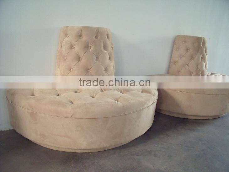 Foshan Manufacturer Round booth fabric sofa booth HDBS457