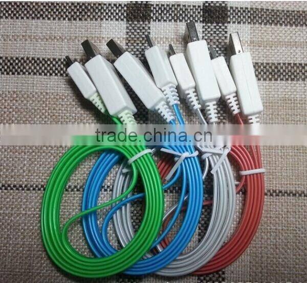2014 hot led micro usb cable new product new gadgets with led light from china supplier