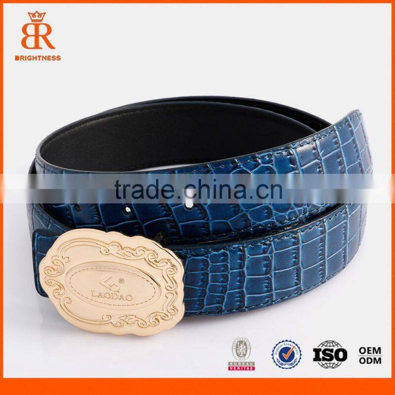 Custom mens genuine spanish leather belt mens designer belts