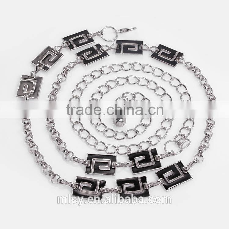Fashion zinc alloy body chain jewelry/chain belts for women/rhinestone chain