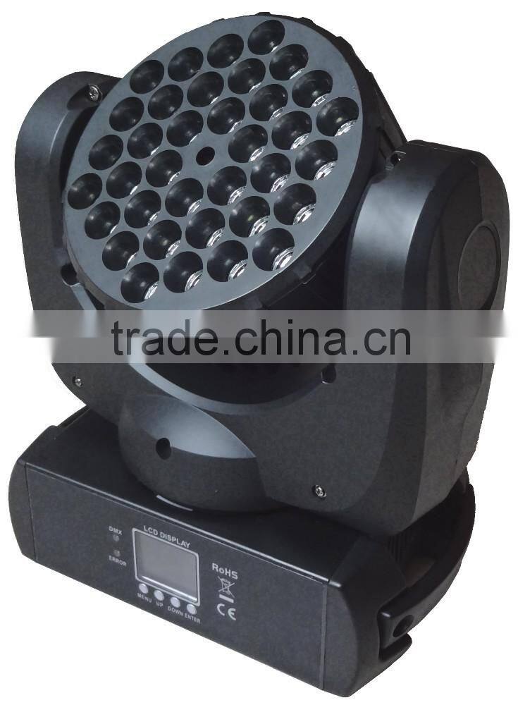 36pcs*3W RGBW led mini moving head beam light with flight case