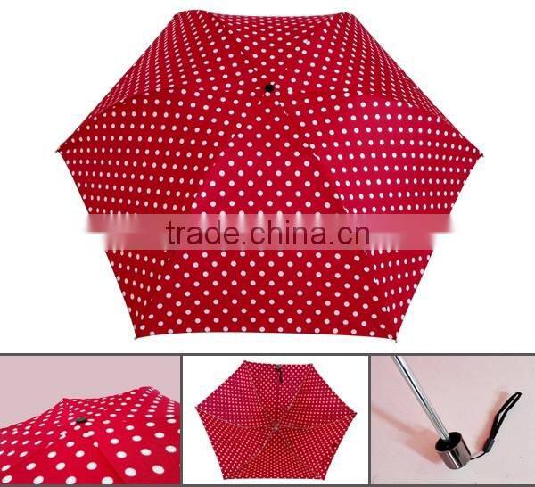 19" Super Thin Pencil Umbrella, Polka Dot Design
