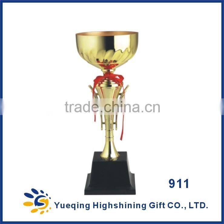 Blank black plastic base competition golden gold awards sports football world cup trophy