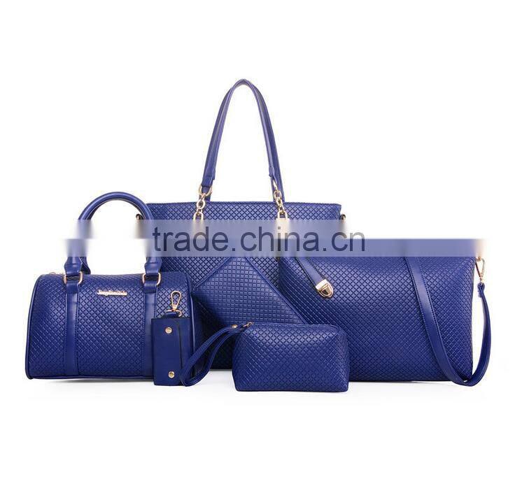 Best Seller New Pattern 6pcs Synthetic Leather Ladies Handbag Online Shopping