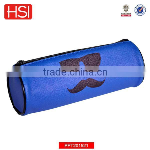2016 leather multifunction handmade good cylinder pencil case