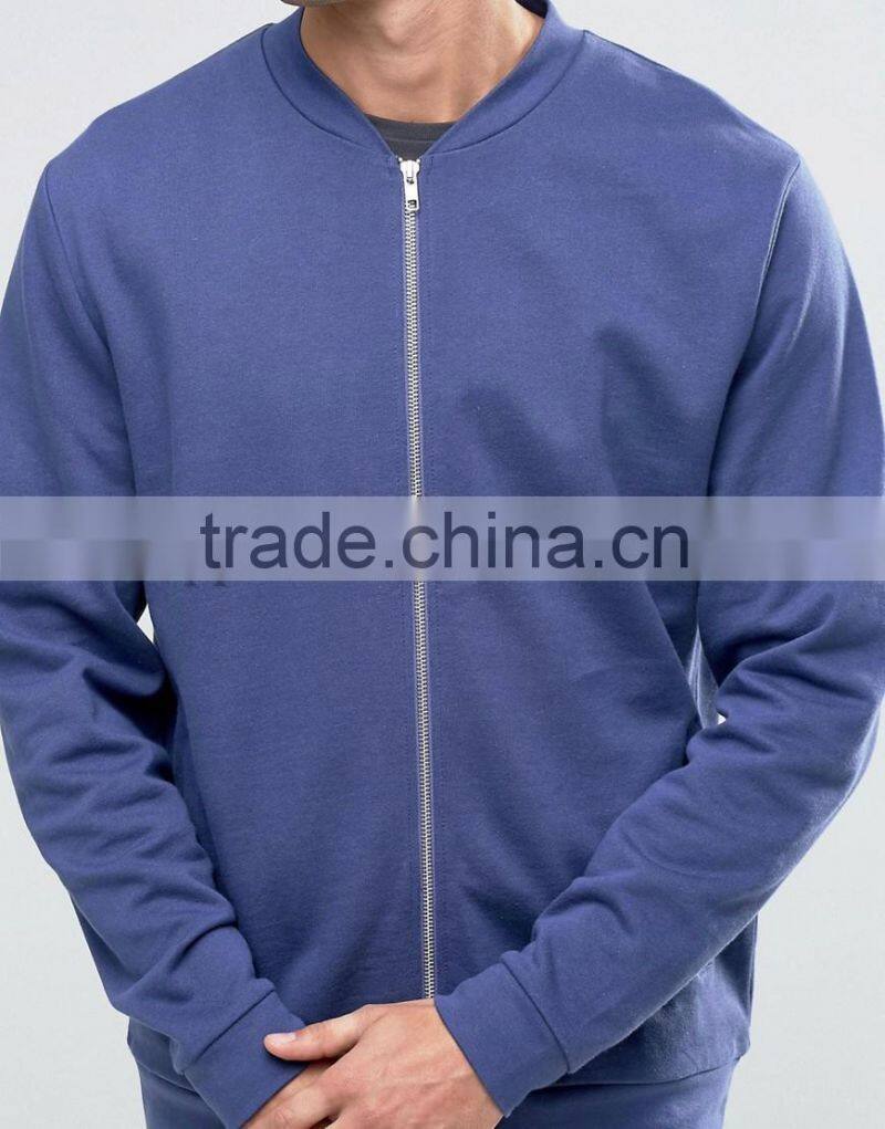 UK Fashion Jersey Bomber Soft Sweat Jersey Custom 100% Cotton Bomber Jacket