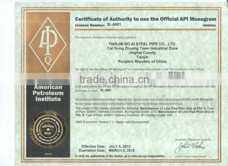 ASTM A53 GR.B ERW steel pipe