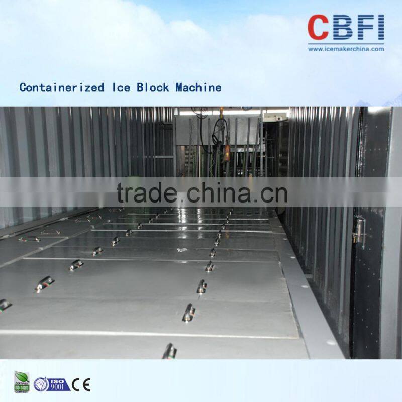 Large containerized block ice machine with new technology for Africa