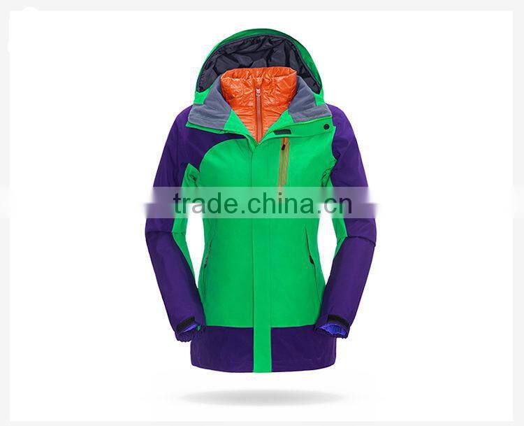 Lday's Interchange Jacket Attachable Fleece Windproof Ski Jacket apparel woman