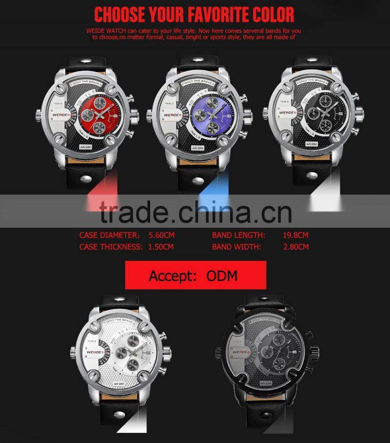 New China brand wrist watches 3 ATM water resistant luxury man Weide automatic watch 2016