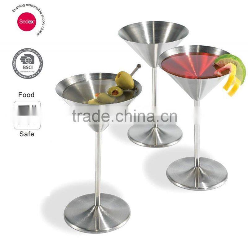 Stainless Steel Martini-cocktail Glass