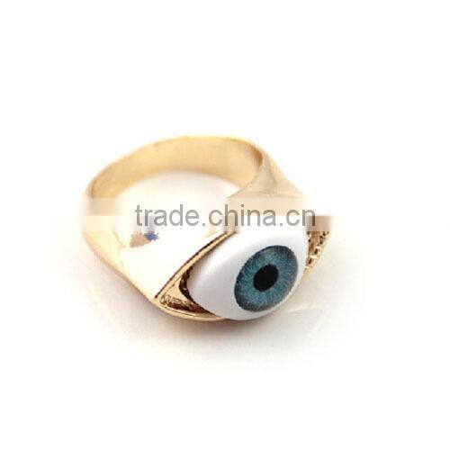 Fashionable unique design exaggerated blue eyes finger ring for women