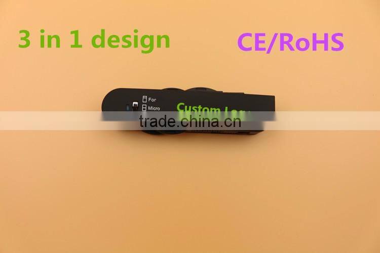 Swiss Army Knife style professional 3 in 1 usb cable