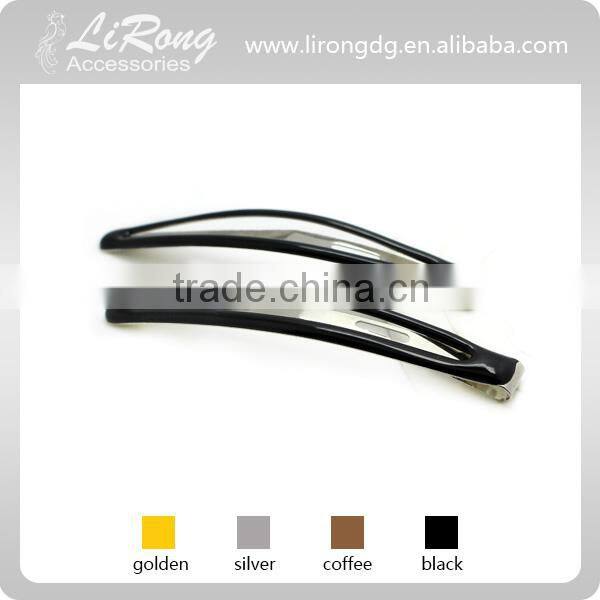80mm Korean Plated Hair Clip with Black Epoxy