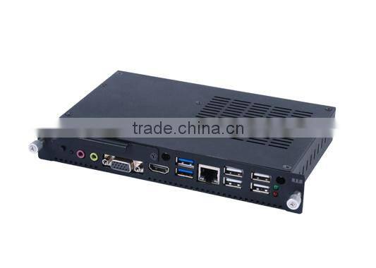 Intel Baytrail quad core J1900 4k digital signag ubantu mini pc with ops