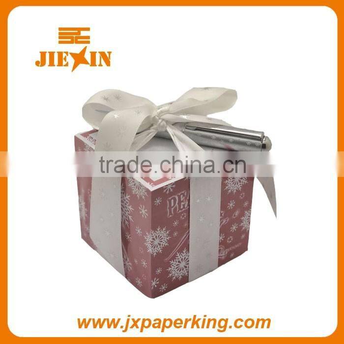Customized logo printed custom cheap sticky fancy paper memo cube