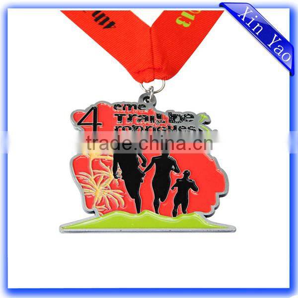 High quality custom shape zinc alloy nickel enamel medal