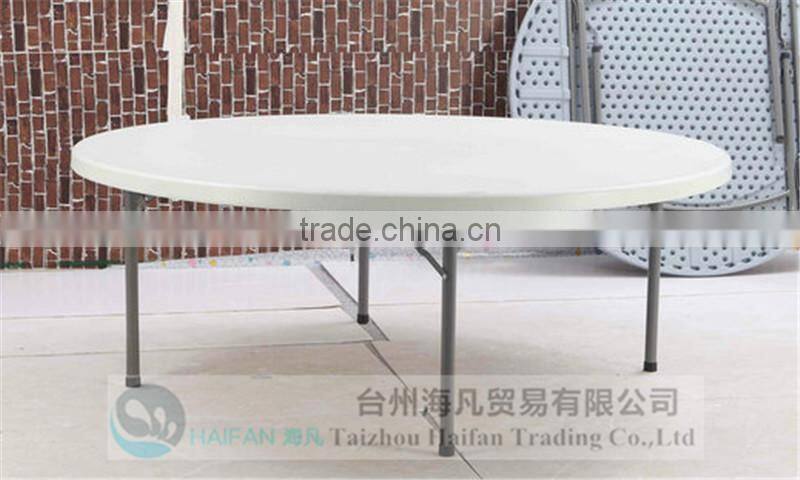 stainless steel bracket PE 2 Meter white round meeting table/modern round conference table with removable legs