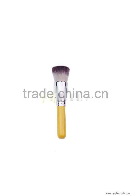 Taklon powder brush with yellow handle