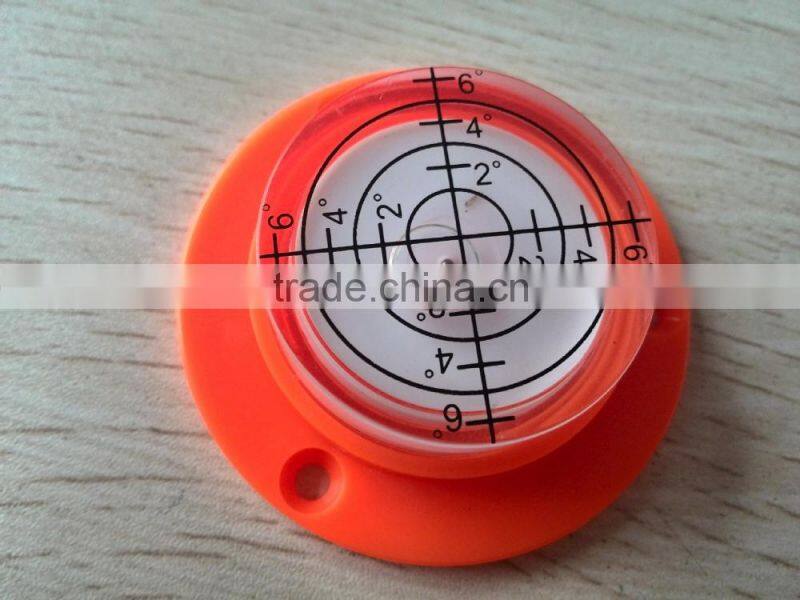 High precision transparent acrylic round level vial