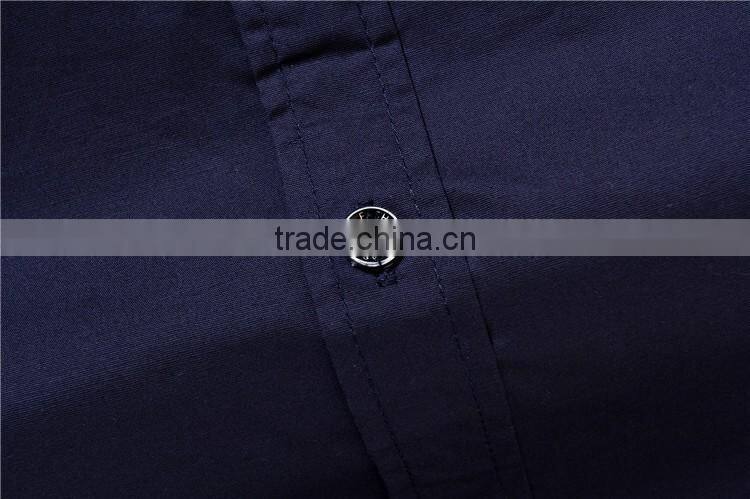 Plain Black Trendy High quality Dress/office long sleeve shirt for latest best quality men square collar